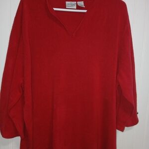 Kim Rogers Signature Cashmelon Red V-Neck Sweater